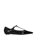 Women's Black Leather Ballet Flats