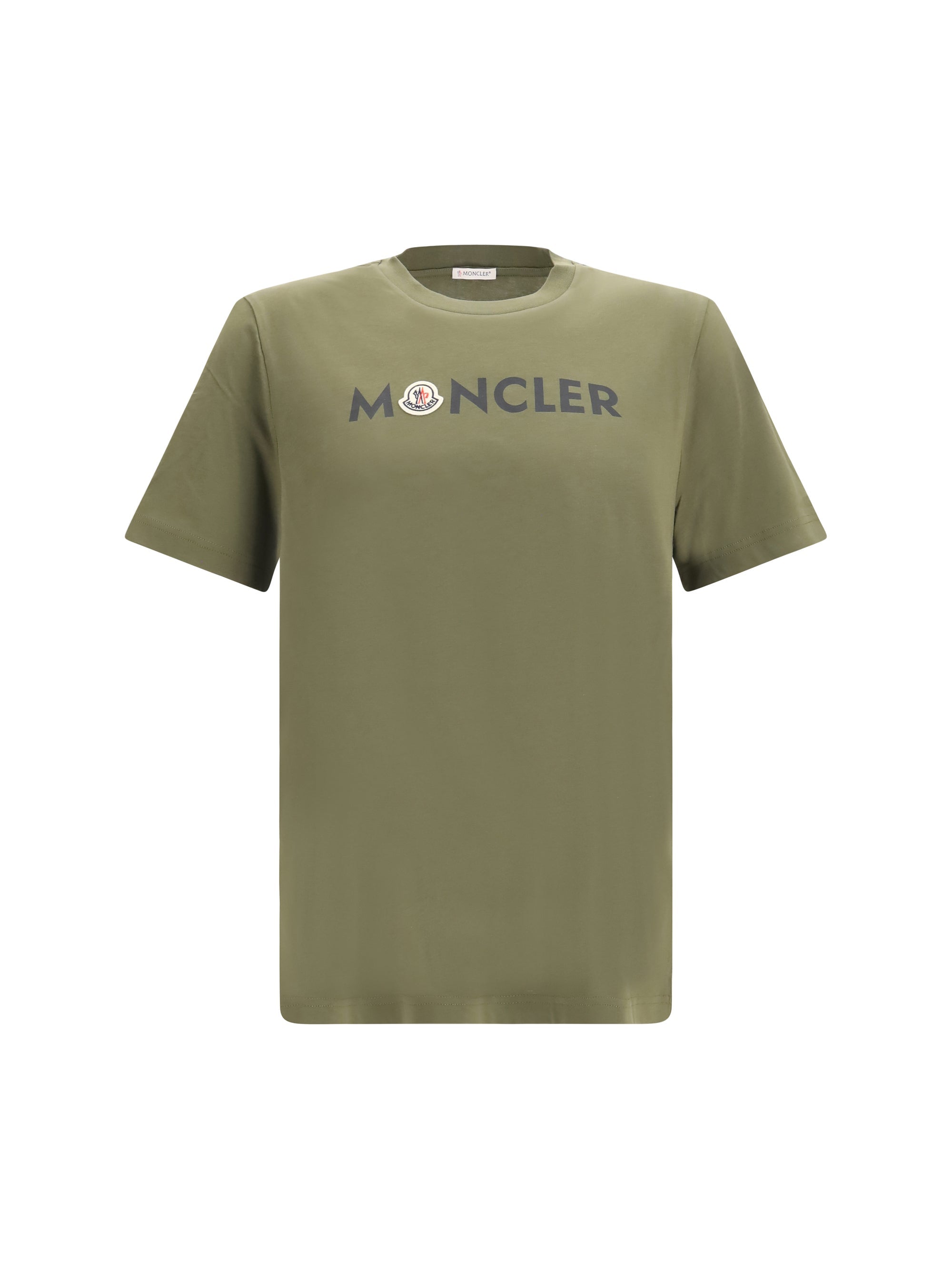Moncler Logo-Embroidered Cotton Jersey T-Shirt — Green