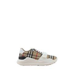 Women's Beige Cotton Athletic Sneakers