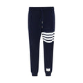 Men's Blue Cotton Casual Pants