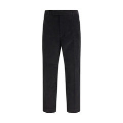 Men's Tightly Woven Corduroy Chino Black Cotton