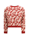 Max Mara Weekend Jacquard Viscose Sweater — Red