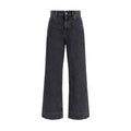 Women's Black Cotton High-Waisted Jean Clothing