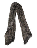 Men's Lace Stole Shawl Brown