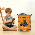 Cesto de la ropa de gran capacidad personalizado con el nombre del dinosaurio Camión Cumpleaños Regalo de Navidad para los niños amantes de los dinosaurios