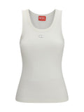 Diesel Ribbed Cotton-Elastane Tank Top — White