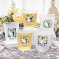 Vaso de plástico esmerilado para uso alimentario con nombre y fecha Juego de 10 regalos de aniversario de boda para recién casados