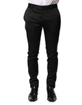 Men's Viscose Dress Trousers Black Elastane