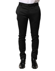 Men's Viscose Dress Trousers Black Elastane