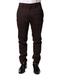 Men's Formal Wool-Blend Trousers Brown