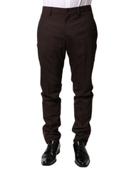 Men's Formal Wool-Blend Trousers Brown