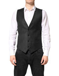 Black Stripes Wool Dress Men Waistcoat Vest Virgin