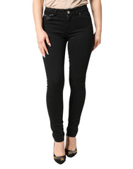 Women's Black Cotton Stretch Skinny Denim Jeans Spandex Clothing