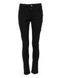 Women's Black Cotton Casual Skinny Denim Jeans Spandex Clothing
