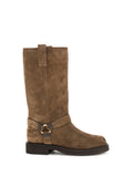 Brunello Cucinelli Suede Harness Boot — Caramello