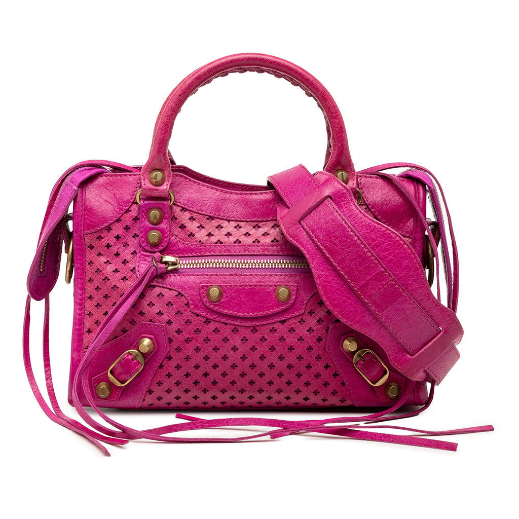 Mini Lambskin Motocross Stadio Laser Cut Cross Classic City Satchel