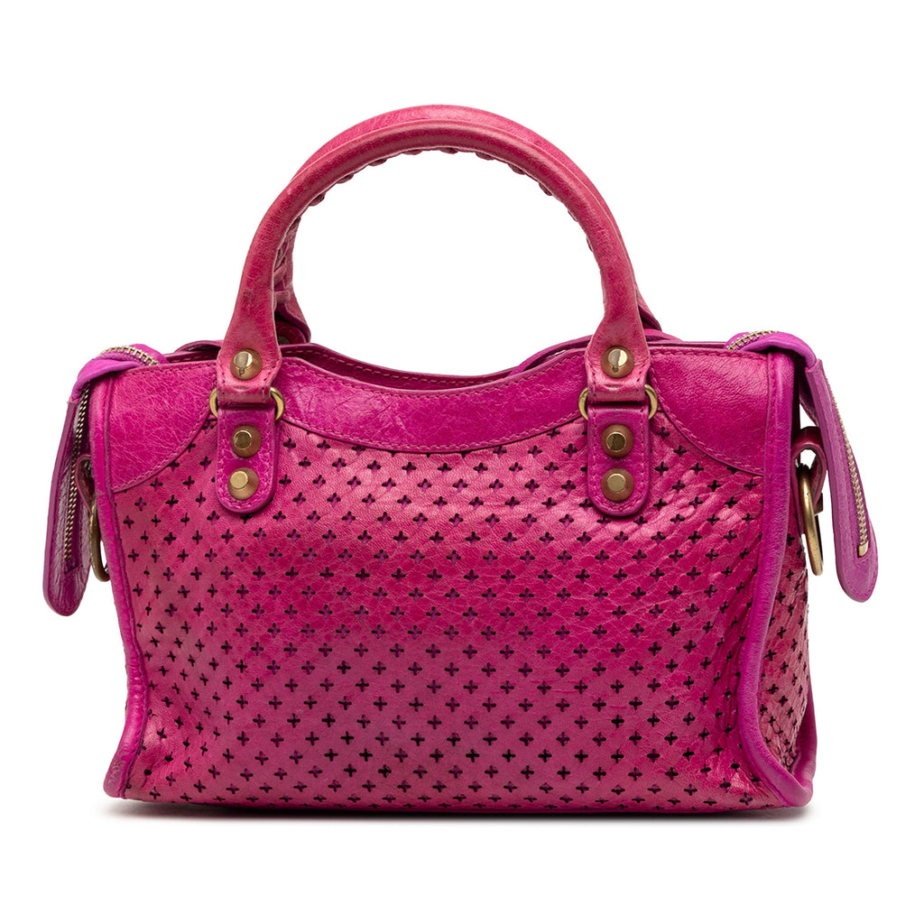 Mini Lambskin Motocross Stadio Laser Cut Cross Classic City Satchel