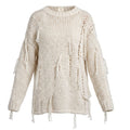 Moonbloom Knit Sweater in Grey White