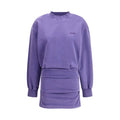 Women's Purple Cotton Casual Dress