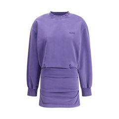Women's Purple Cotton Casual Dress