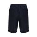 Blue Linen Bermuda Shorts