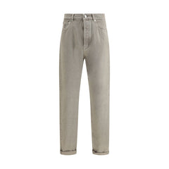 Men's Bicolor Cotton Straight-Leg Jeans Clothing