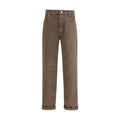 Men's Brown Cotton Jeans Denim Clothing