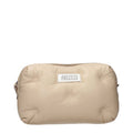 Women's Padded Leather Clutch Beige