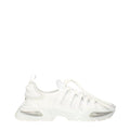 Men's White Fabric Athletic Sneakers