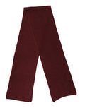 Men's Ribbed Knit Cashmere Scarf Maroon