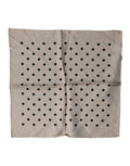 Men's Brown Polka Dot Square Handkerchief Scarf