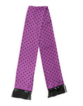 Men's Violet Polka Dot Fringes Neck Foulard Scarf
