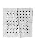 Men's White Polka Dot Square Handkerchief Scarf