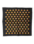 Men's Black Polka Dot Square Handkerchief Scarf