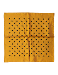 Men's Orange Polka Dot Square Handkerchief Scarf