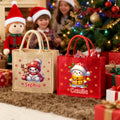 Personalizada Copo de Nieve Lindo Muñeco de Nieve Bolsa de Yute Grande con Nombre Fiesta de Navidad Regalo para Niños Familia