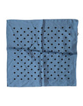 Men's Blue Polka Dot Square Handkerchief Scarf