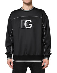 Men's Black Dg Logo Crew Neck Sweatshirt Sweater 07+pl Clothing
