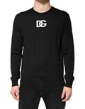 Men's Logo-Embroidered Wool Sweatshirt Black Sweatshirts
