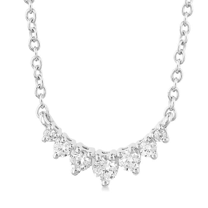 Graduated Petite Diamond Smile Necklace
