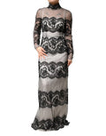 Women's Lace-Paneled Silk Blend Dress Multicolor