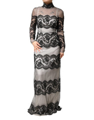 Women's Lace-Paneled Silk Blend Dress Multicolor