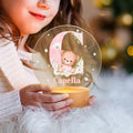 Lindo Osito de Peluche Personalizado Flor Inicial Acrílico LED Luz de Noche con Nombre y Base de Madera Día del Niño Decoración del Hogar Regalo de Cumpleaños para Niños Niñas