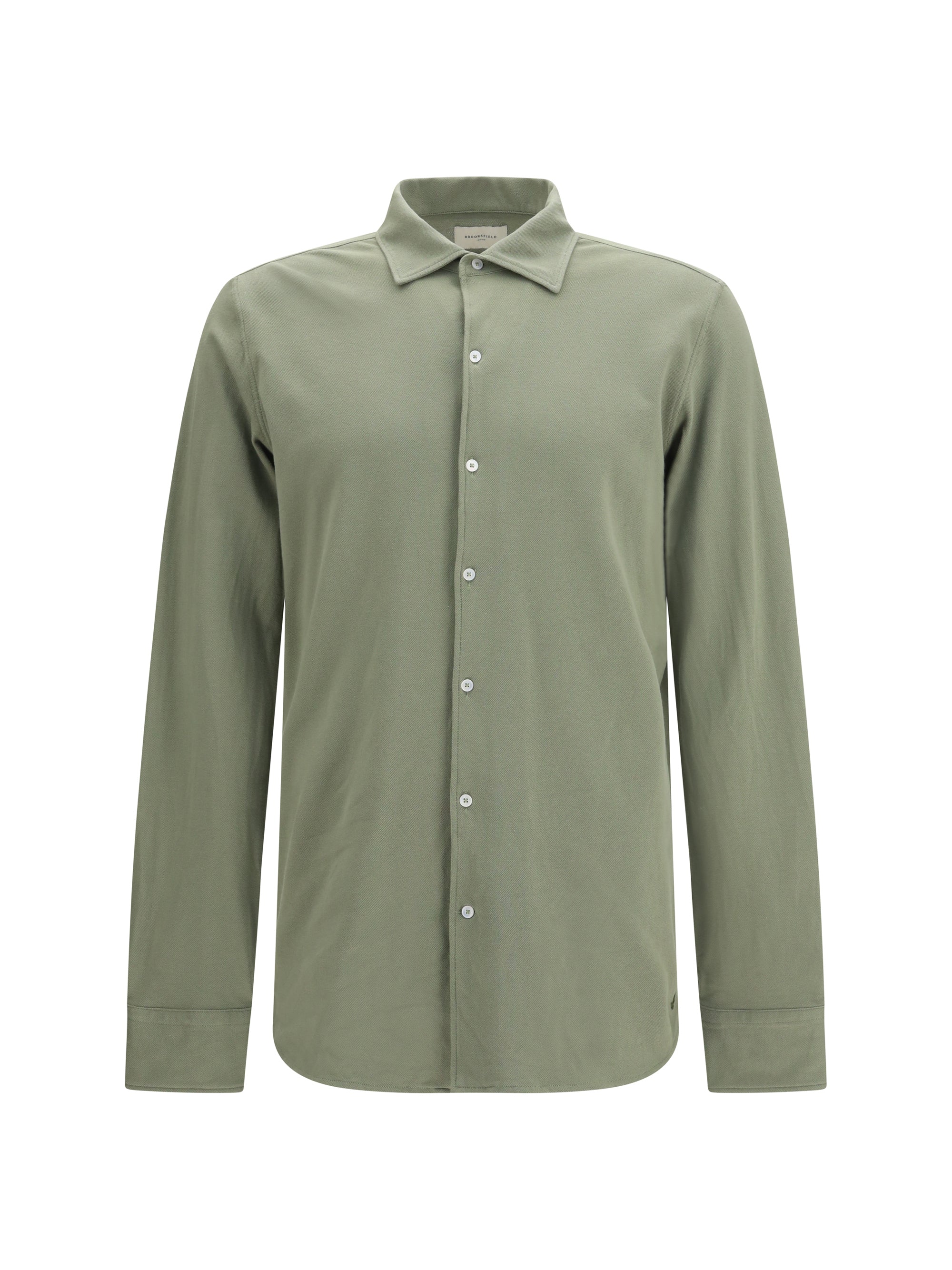 Brooksfield Cotton Shirt — Green