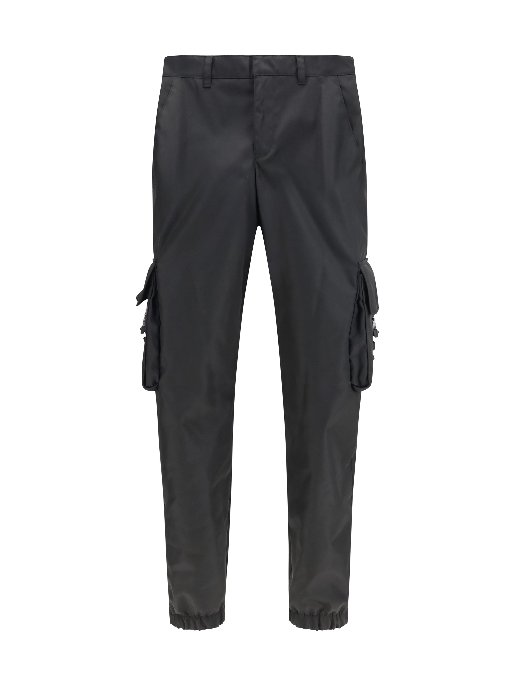Prada Re-Nylon Utility Cargo Pants — Black