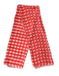 Men's Red And White Checkered Scarf