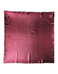 Men's Metallic Pink Silk Square Foulard Scarf Pl+se