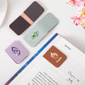 Personalizado Birthstone Birth Flower PU Leather Magnetic Bookmark Clip with Name Reading Accessory Birthday Gift for Book Lover Friends