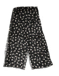 Men's Black Polka Dot Silk Neck Wrap Shawl 205cm X 137cm Scarf
