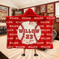 Manta con capucha multicolor personalizada con nombre y número de equipo de béisbol pelota de baloncesto regalo de cumpleaños para los amantes del deporte